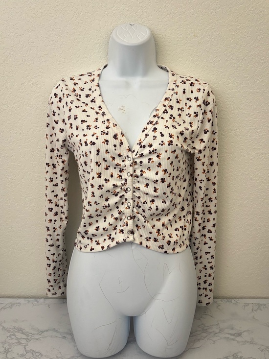 Pink Rose Tops - Pink Rose Ditsy Floral Top Womens L Soft Girl Dainty Feminine Button Down